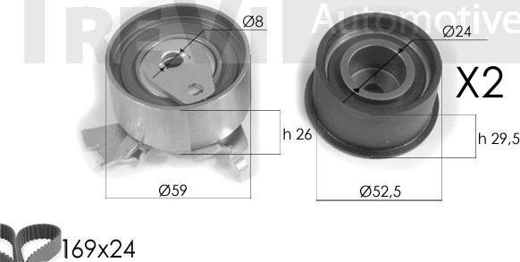 Trevi Automotive KD1177 - Timing Belt Set www.autospares.lv