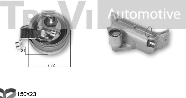 Trevi Automotive KD1346 - Zobsiksnas komplekts autospares.lv