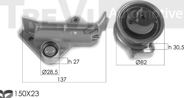 Trevi Automotive KD1347 - Zobsiksnas komplekts autospares.lv