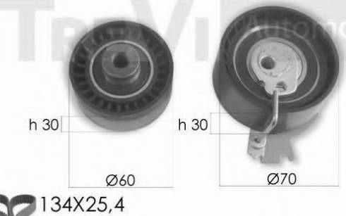 Trevi Automotive KD1364 - Zobsiksnas komplekts autospares.lv