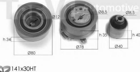 Trevi Automotive KD1314 - Комплект зубчатого ремня ГРМ www.autospares.lv