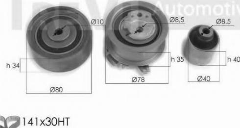 Trevi Automotive KD1313 - Zobsiksnas komplekts www.autospares.lv