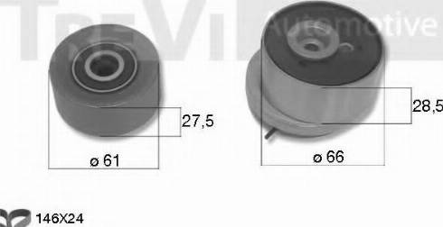 Trevi Automotive KD1382 - Zobsiksnas komplekts www.autospares.lv