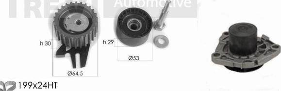 Trevi Automotive KD1331HP - Water Pump & Timing Belt Set www.autospares.lv