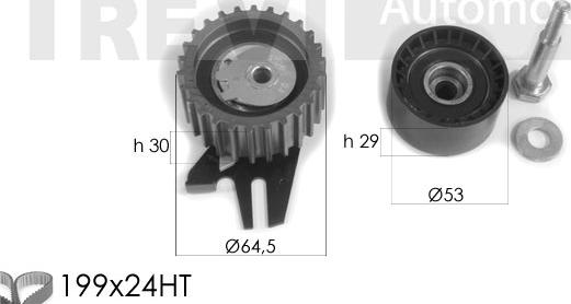 Trevi Automotive KD1331 - Zobsiksnas komplekts autospares.lv