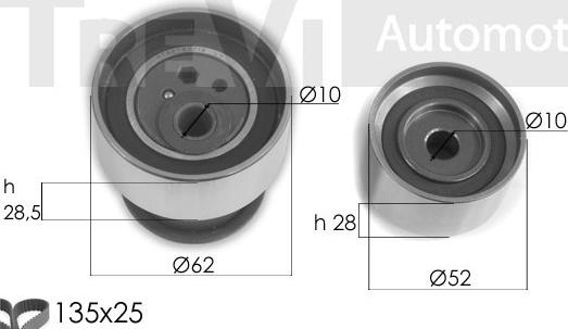 Trevi Automotive KD1379 - Zobsiksnas komplekts autospares.lv