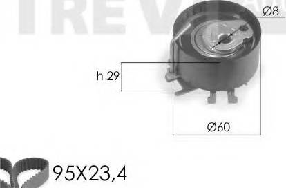 Trevi Automotive KD1240 - Zobsiksnas komplekts autospares.lv