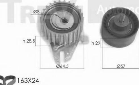 Trevi Automotive KD1254 - Комплект зубчатого ремня ГРМ www.autospares.lv