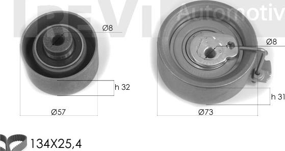 Trevi Automotive KD1258 - Zobsiksnas komplekts www.autospares.lv