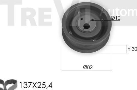 Trevi Automotive KD1265 - Zobsiksnas komplekts www.autospares.lv