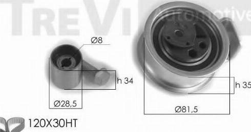 Trevi Automotive KD1266 - Timing Belt Set www.autospares.lv