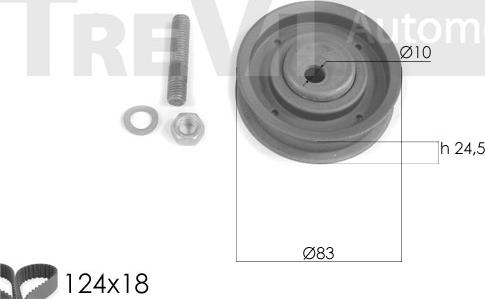 Trevi Automotive KD1263 - Zobsiksnas komplekts autospares.lv