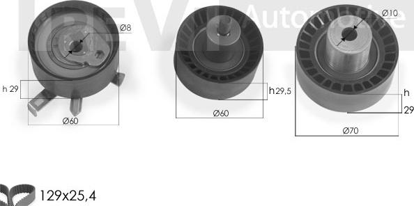 Trevi Automotive KD1281 - Zobsiksnas komplekts www.autospares.lv