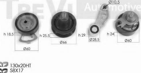 Trevi Automotive KD1288 - Комплект зубчатого ремня ГРМ www.autospares.lv