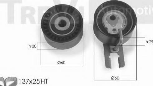 Trevi Automotive KD1287 - Zobsiksnas komplekts www.autospares.lv