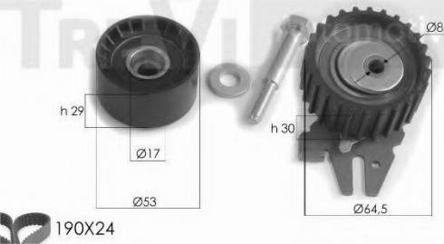 Trevi Automotive KD1230 - Zobsiksnas komplekts autospares.lv