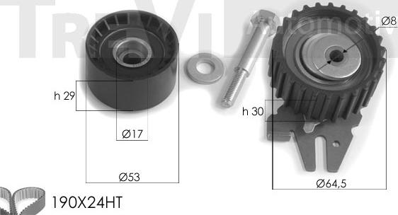 Trevi Automotive KD1231 - Timing Belt Set www.autospares.lv