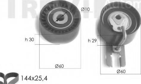 Trevi Automotive KD1227 - Комплект зубчатого ремня ГРМ www.autospares.lv