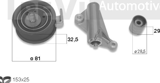 Trevi Automotive KD1276 - Zobsiksnas komplekts www.autospares.lv