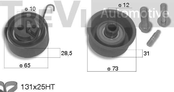 Trevi Automotive KD1270 - Zobsiksnas komplekts autospares.lv