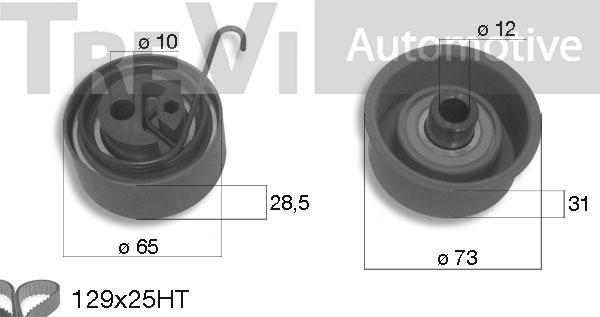 Trevi Automotive KD1271 - Zobsiksnas komplekts autospares.lv