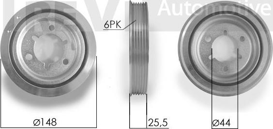 Trevi Automotive PC1093 - Piedziņas skriemelis, Kloķvārpsta www.autospares.lv