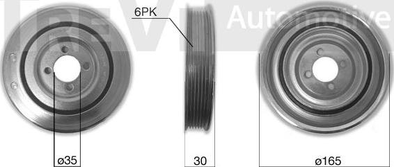 Trevi Automotive PC1014 - Шкив коленчатого вала www.autospares.lv