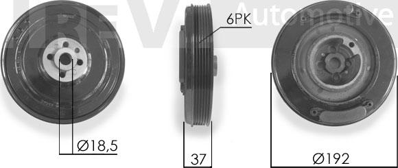 Trevi Automotive PC1011 - Belt Pulley, crankshaft www.autospares.lv