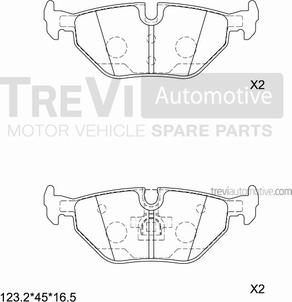 Trevi Automotive PF1056 - Bremžu uzliku kompl., Disku bremzes autospares.lv