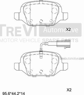 Trevi Automotive PF1066 - Bremžu uzliku kompl., Disku bremzes www.autospares.lv