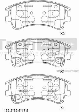 Trevi Automotive PF1193 - Bremžu uzliku kompl., Disku bremzes autospares.lv