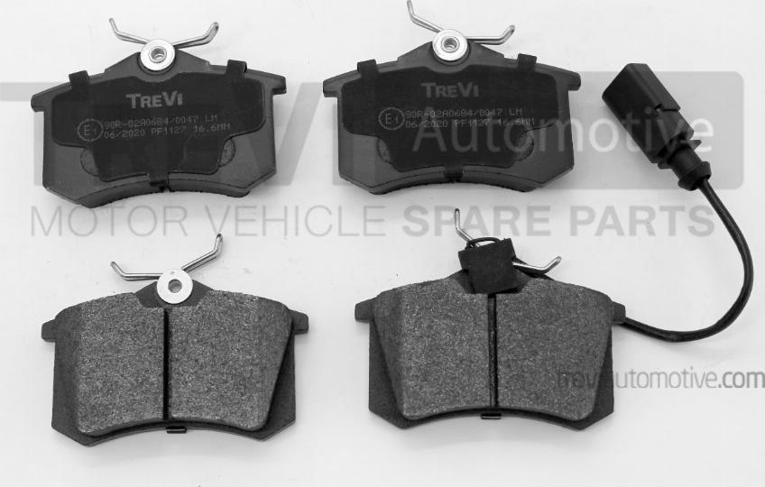 Trevi Automotive PF1127 - Brake Pad Set, disc brake www.autospares.lv