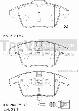 MEC-Diesel 579330 - Bremžu uzliku kompl., Disku bremzes www.autospares.lv