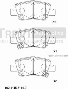 RAFSON 2BP126B - Brake Pad Set, disc brake www.autospares.lv