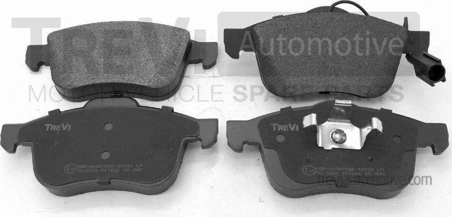 Trevi Automotive PF1266 - Bremžu uzliku kompl., Disku bremzes www.autospares.lv