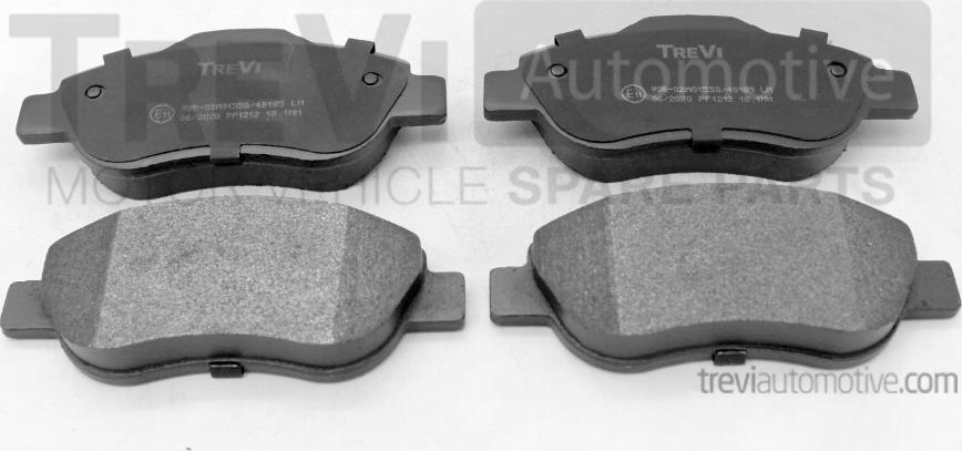 Trevi Automotive PF1212 - Brake Pad Set, disc brake www.autospares.lv