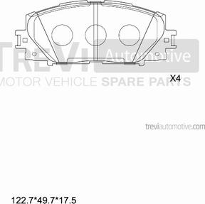 Trevi Automotive PF1274 - Bremžu uzliku kompl., Disku bremzes autospares.lv