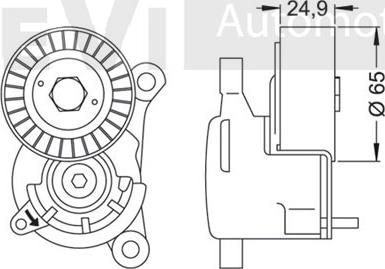 Trevi Automotive TA1491 - Siksnas spriegotājs, Ķīļsiksna www.autospares.lv