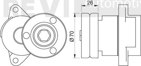 Trevi Automotive TA1135 - Натяжитель, поликлиновый ремень www.autospares.lv