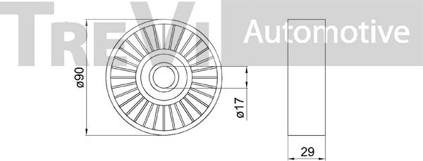 Trevi Automotive TA1349 - Parazīt / Vadrullītis, Ķīļrievu siksna autospares.lv