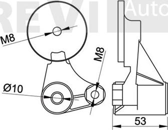 Trevi Automotive TA1373 - Siksnas spriegotājs, Ķīļsiksna www.autospares.lv