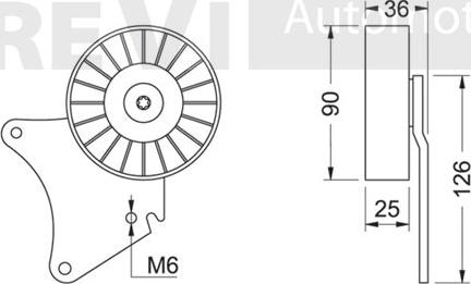 Trevi Automotive TA1224 - Parazīt / Vadrullītis, Ķīļrievu siksna www.autospares.lv