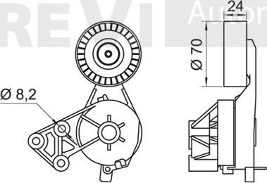 Trevi Automotive TA1750 - Натяжитель, поликлиновый ремень www.autospares.lv