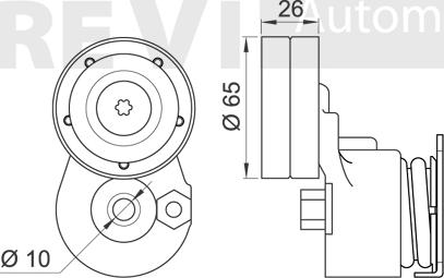 Trevi Automotive TA2048 - Belt Tensioner, v-ribbed belt www.autospares.lv