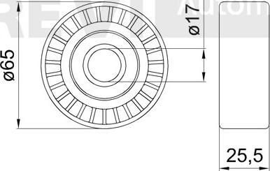 Trevi Automotive TA2101 - Parazīt / Vadrullītis, Ķīļrievu siksna www.autospares.lv