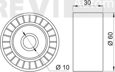 Trevi Automotive TD1555 - Направляющий ролик, зубчатый ремень ГРМ www.autospares.lv