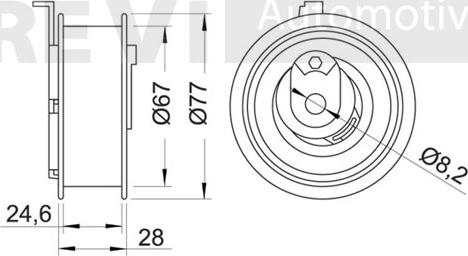 Trevi Automotive TD1654 - Spriegotājrullītis, Gāzu sadales mehānisma piedziņas siksna autospares.lv