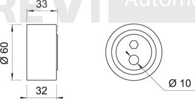 Trevi Automotive TD1057 - Натяжной ролик, зубчатый ремень ГРМ www.autospares.lv