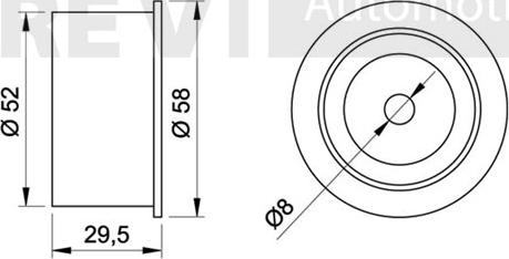 Trevi Automotive TD1115 - Parazīt / Vadrullītis, Zobsiksna www.autospares.lv