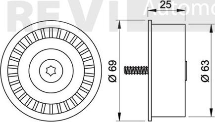 Trevi Automotive TD1121 - Deflection / Guide Pulley, timing belt www.autospares.lv